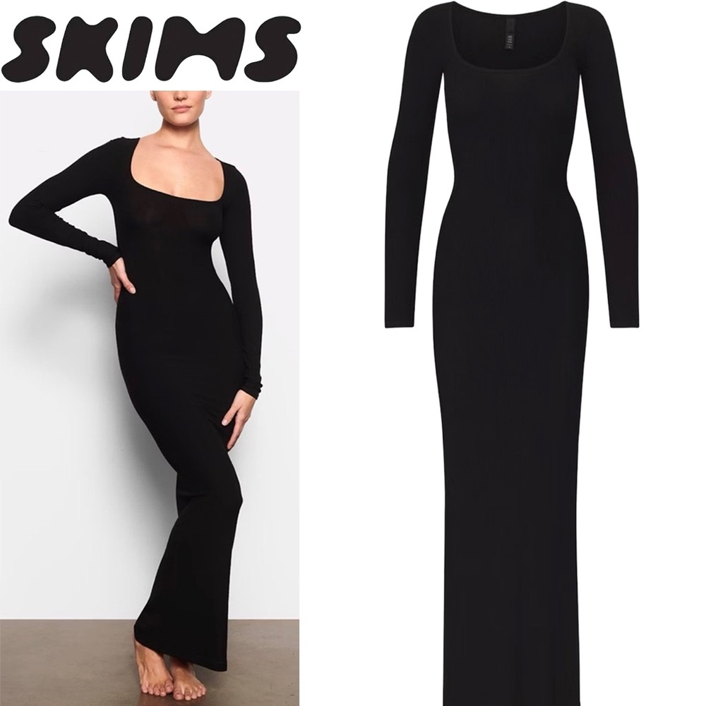 NWT SKIMS Soft Lounge Long Sleeve Dress